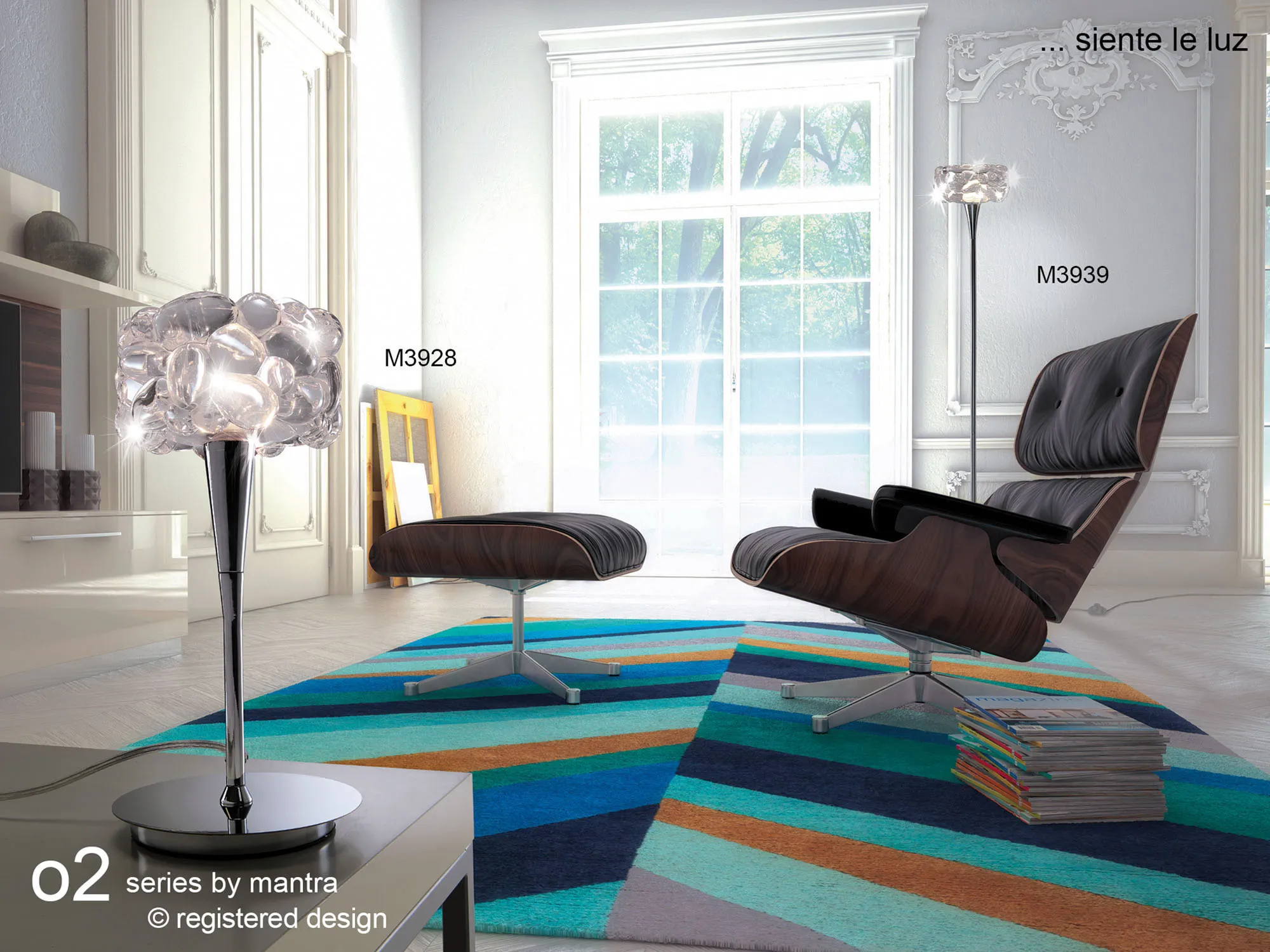 O2 Table Lamps Mantra Armed Table Lamps